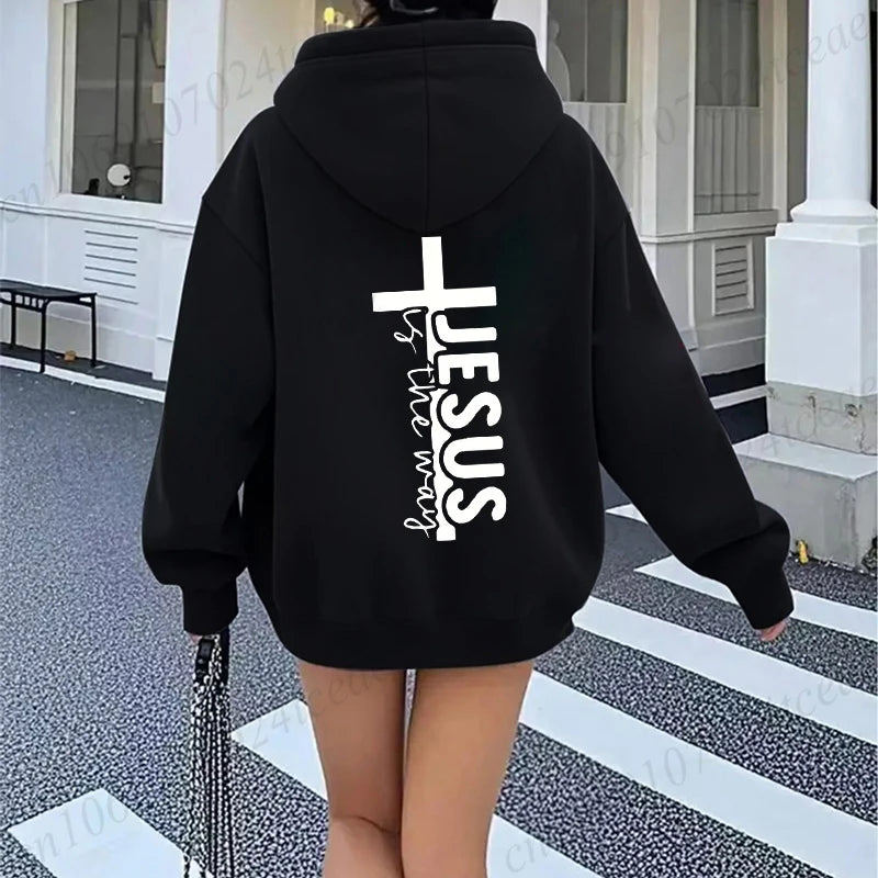 Jesus Print Christian Hoodie