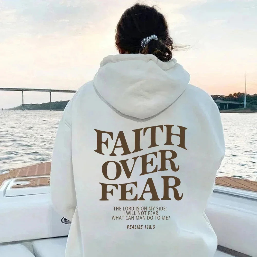 Faith Overcomes Fear Christian Hoodie