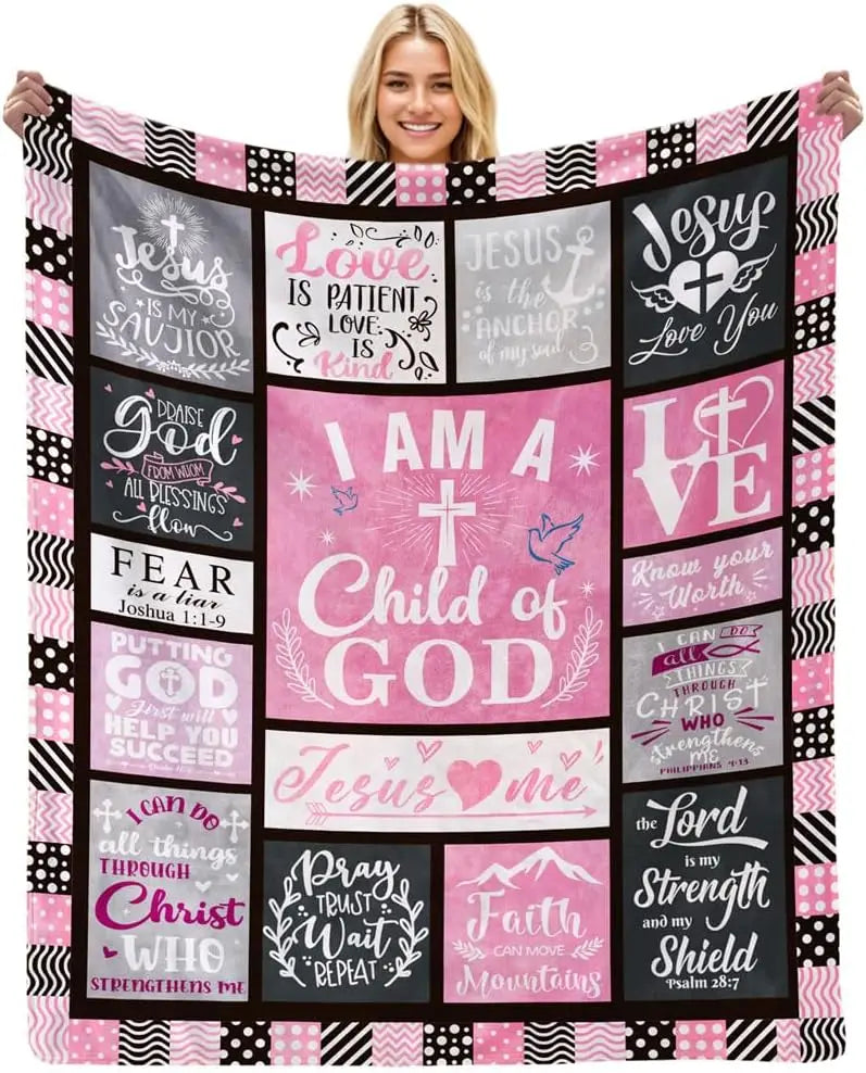 I Am a Child of God Sherpa Blanket