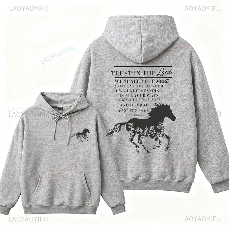 Proverbs 3 Horse Christian Hoodie
