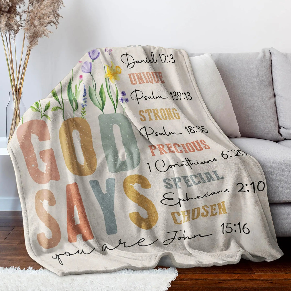 Faith-Inspired Christian Flannel Blanket