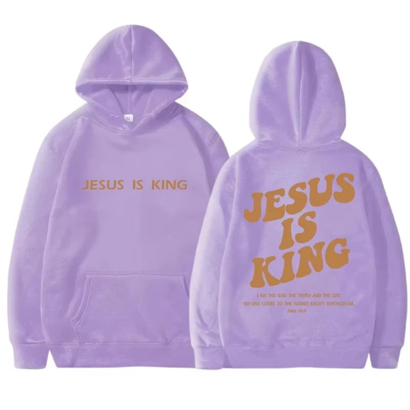 Jesus IS King Hoodie Sweatshirt Men's And Women's Harajuku Pullover Street Clothing High Quality Hot Selling Top 2025