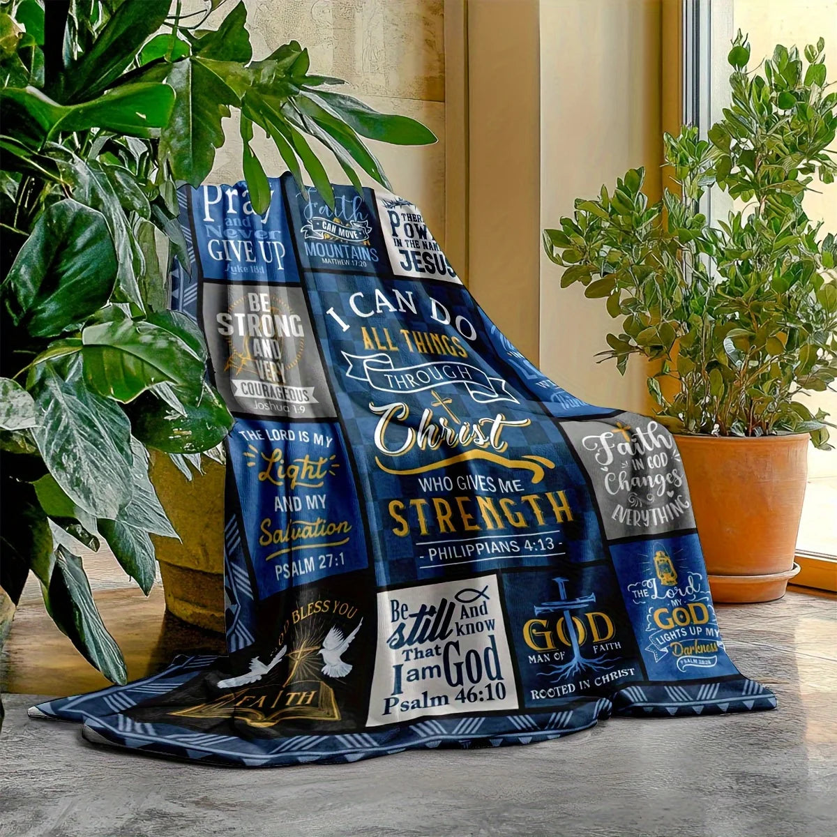 Christian Scripture Fleece Throw Blanket