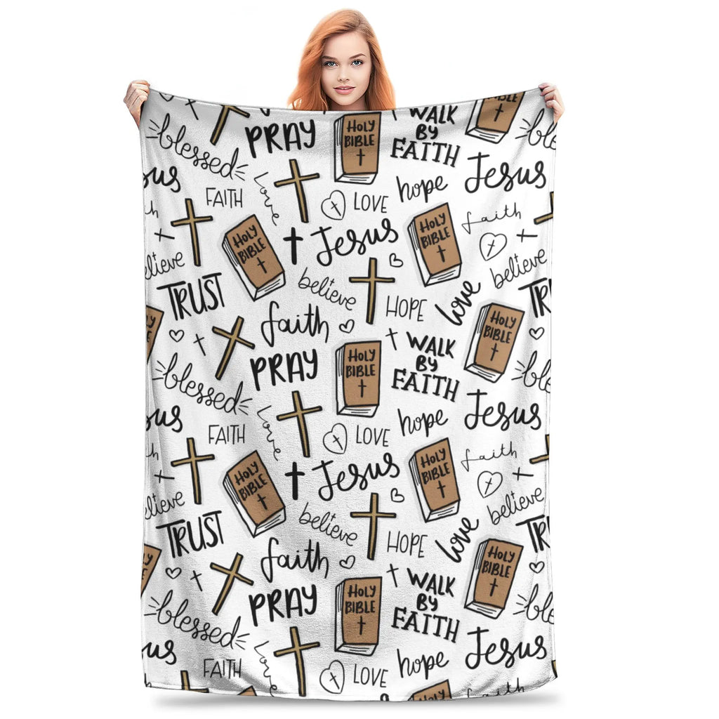 Christian Scripture Polyester Fleece Blanket