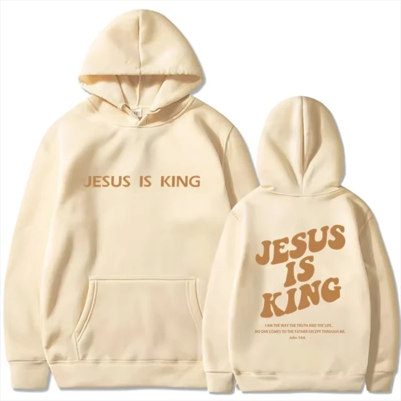 Jesus IS King Hoodie Sweatshirt Men's And Women's Harajuku Pullover Street Clothing High Quality Hot Selling Top 2025