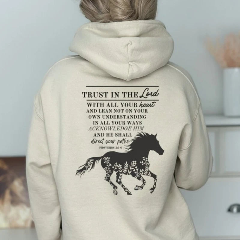 Proverbs 3 Horse Christian Hoodie